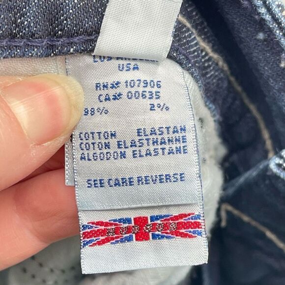 Hudson Women's Cotton Stretch Dark Wash Wide Leg Jeans Blue Collin flap 27 - Picture 6 of 15